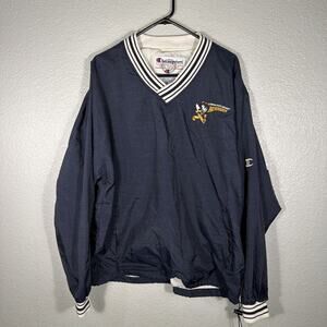 Vintage Emporia State University Hornets Windbreaker Adult L Blue Jacket EUC